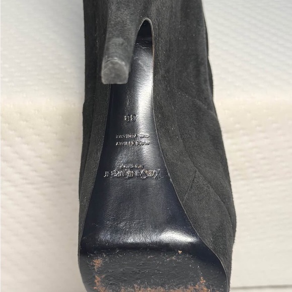 Yves Saint Laurent Black Over-the-Knee Boots - Picture 6 of 6